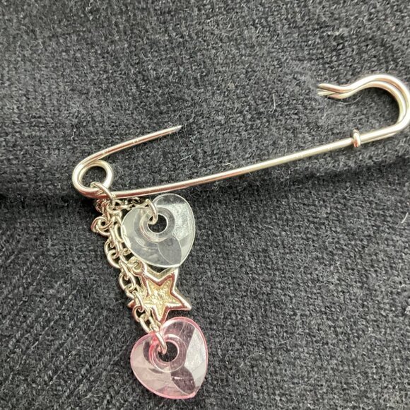 VTG Dinamita Black Cashmere Cardigan Dragon Beaded Asymmetric Goth Whimsy Y2K - Picture 4 of 13